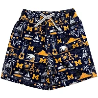 Maillot de bain Luau bleu marine pour jeunes Wes & Willy Michigan Wolverines