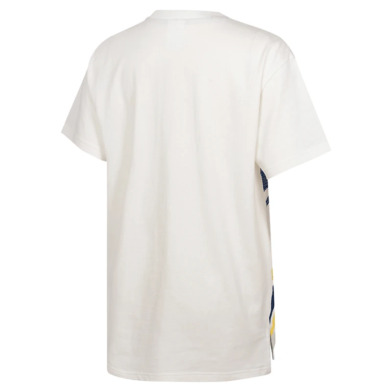 Youth White Michigan Wolverines Let's Get Loud Oversized T-Shirt