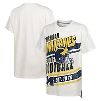 Youth White Michigan Wolverines Let's Get Loud Oversized T-Shirt
