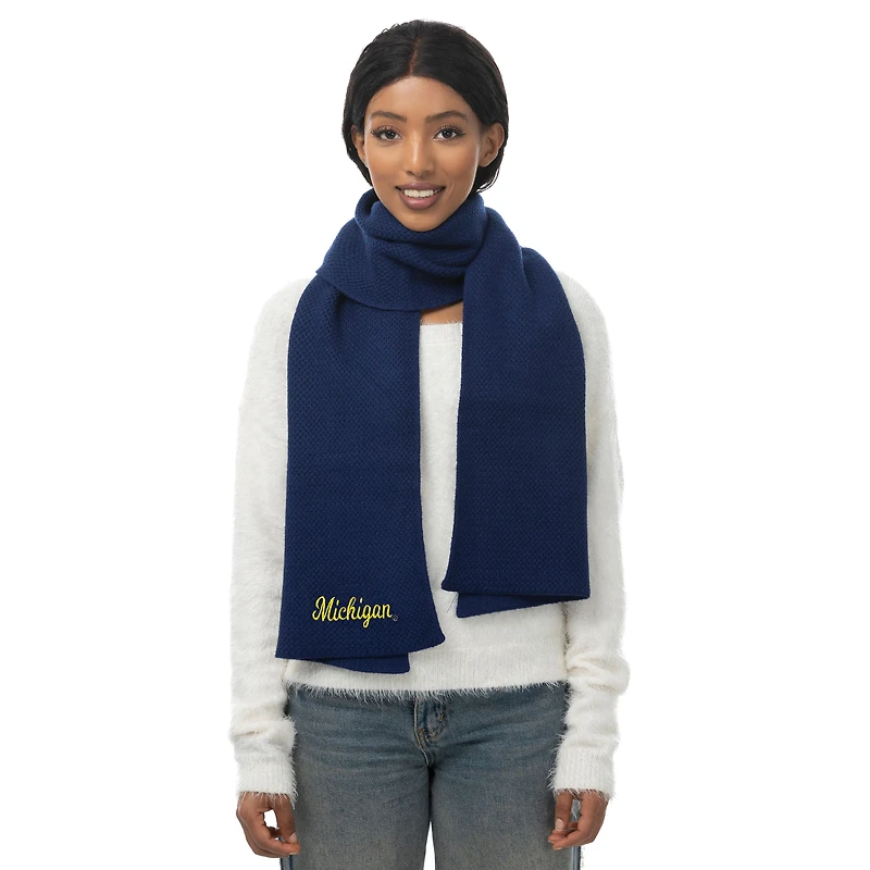 ZooZatz Navy Michigan Wolverines Fashion Knit Scarf