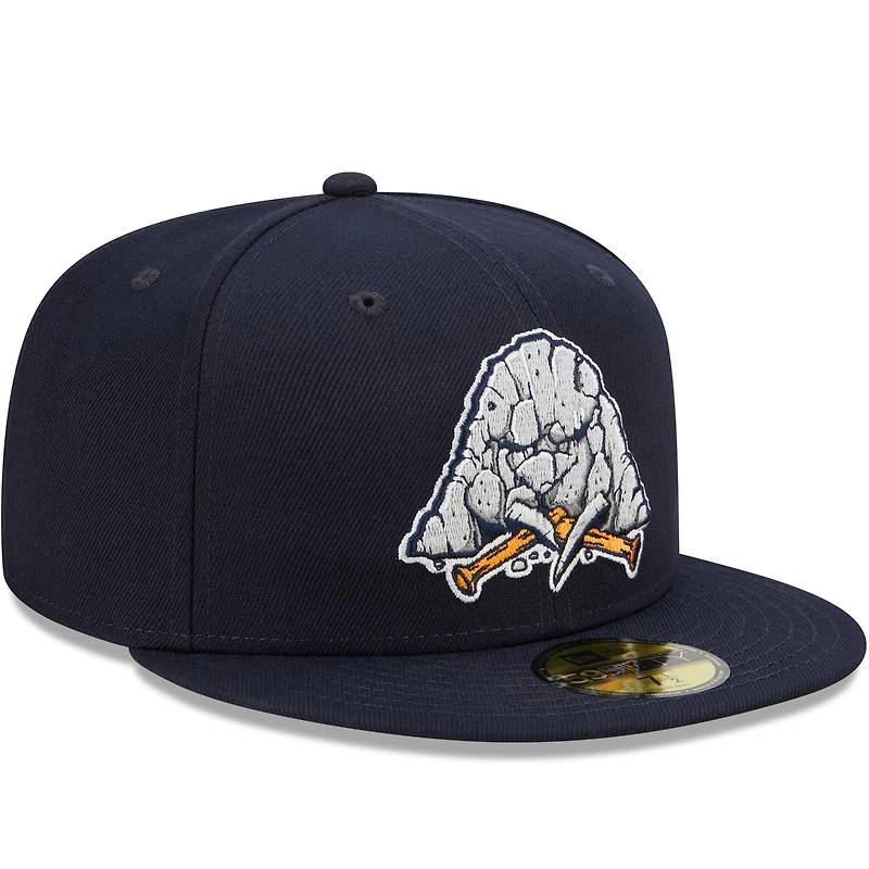 Men's New Era Navy Midland Rockhounds Marvel x Minor League 59FIFTY Fitted Hat