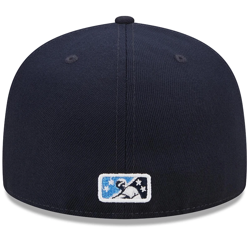 Casquette ajustée New Era 59FIFTY pour homme, bleu marine, Midland Rockhounds Marvel x Minor League