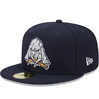Men's New Era Navy Midland Rockhounds Marvel x Minor League 59FIFTY Fitted Hat