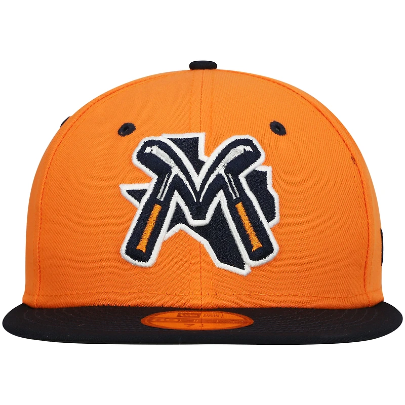Casquette ajustée 59FIFTY Road Midland Rockhounds Authentic Collection pour homme de New Era orange
