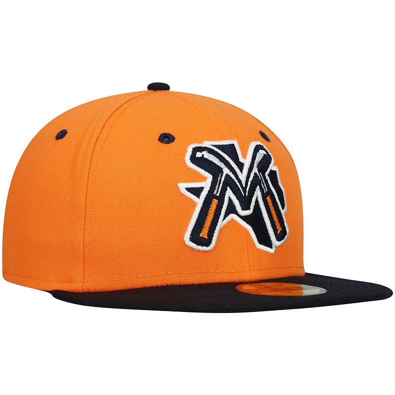 Casquette ajustée 59FIFTY Road Midland Rockhounds Authentic Collection pour homme de New Era orange