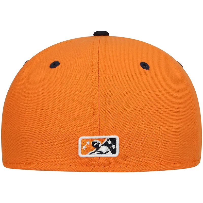 Casquette ajustée 59FIFTY Road Midland Rockhounds Authentic Collection pour homme de New Era orange