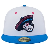 Men's New Era White/Blue Midland Rockhounds Copa de la Diversión 59FIFTY Fitted Hat