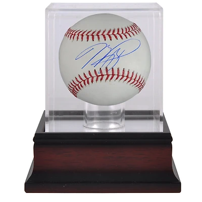 Mike Piazza New York Mets Autographed Baseball and Mahogany Baseball Display Case