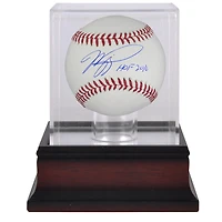 Mike Piazza New York Mets Autographed Baseball with "HOF 2016" Inscription and Mahogany Baseball Display Case