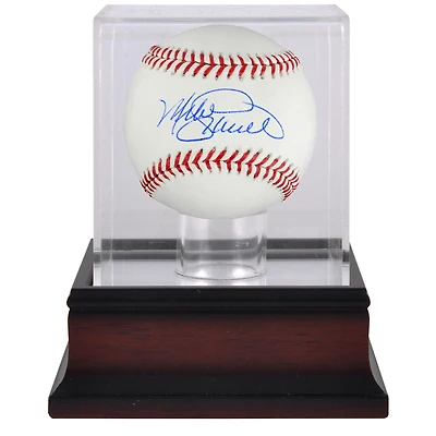 Mike Schmidt Philadelphia Phillies Autographed Baseball and Mahogany Baseball Display Case