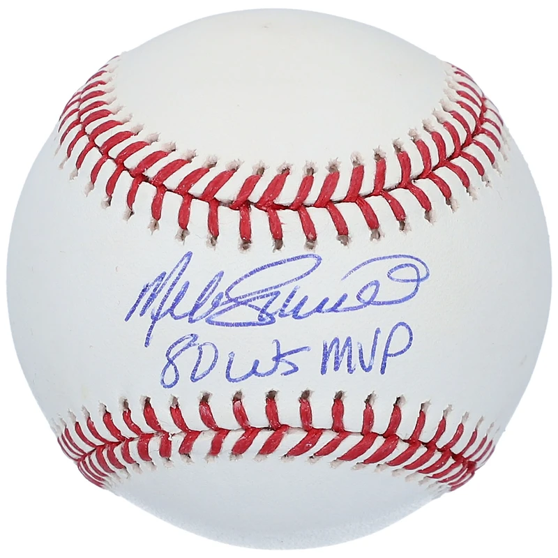 Baseball autographié par Mike Schmidt des Philadelphia Phillies avec l'inscription « 80 WS MVP »