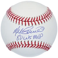 Baseball autographié par Mike Schmidt des Philadelphia Phillies avec l'inscription « 80 WS MVP »