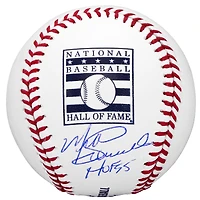 Logo autographié du Temple de la renommée des Phillies de Philadelphie par Mike Schmidt avec l'inscription « HOF 95 »