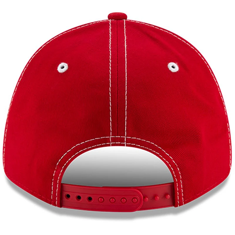 Casquette réglable New Era Mike Stefanik NASCAR Hall of Fame Class of 2021 Inductee 9FORTY pour homme, blanc/rouge