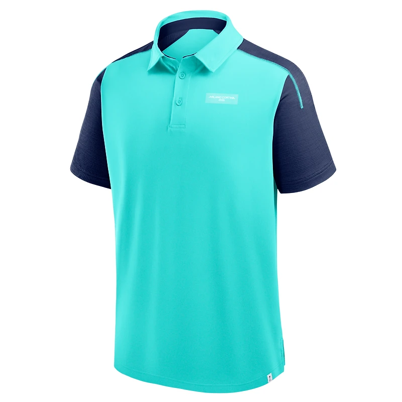 Polo Fanatics Aqua Milano Cortina Defender pour homme, Jeux olympiques d'hiver 2026