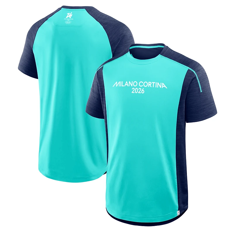 T-shirt homme Fanatics Aqua Milano Cortina Défenseur Jeux Olympiques d'hiver 2026