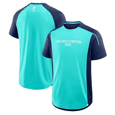 T-shirt homme Fanatics Aqua Milano Cortina Défenseur Jeux Olympiques d'hiver 2026