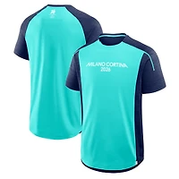 T-shirt homme Fanatics Aqua Milano Cortina Défenseur Jeux Olympiques d'hiver 2026