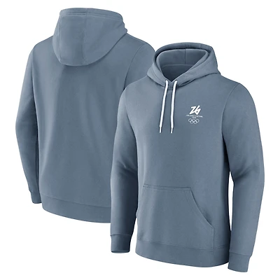 Men's Fanatics Blue Milano Cortina 2026 Winter Olympics Fleece Pullover Hoodie