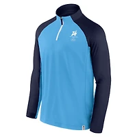 Men's Fanatics Blue Milano Cortina 2026 Winter Olympics Raglan Quarter-Zip Jacket