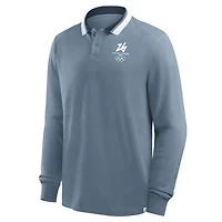 Men's Fanatics White Milano Cortina 2026 Winter Olympics Tipped Long Sleeve Polo