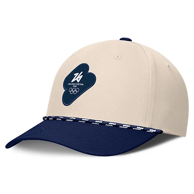 Men's Fanatics Cream/Navy Milano Cortina 2026 Winter Olympics Gesture Adjustable Hat