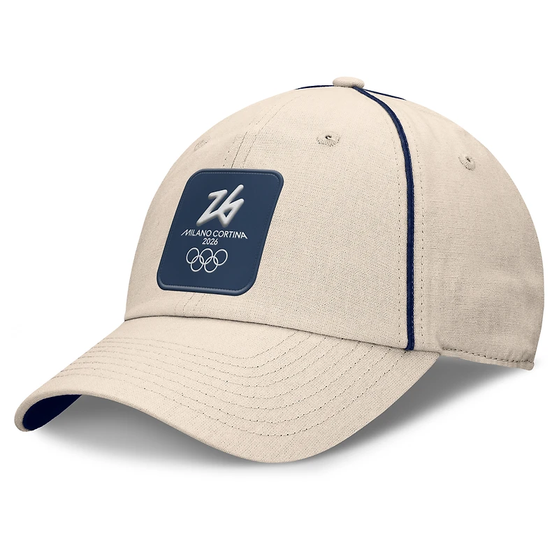 Chapeau ajustable Fanatics gris Milano Cortina 2026 pour homme