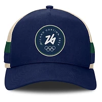 Men's Fanatics Navy/Cream Milano Cortina 2026 Winter Olympics Prestige A-Frame Adjustable Hat