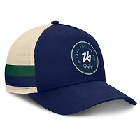 Men's Fanatics Navy/Cream Milano Cortina 2026 Winter Olympics Prestige A-Frame Adjustable Hat