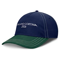 Men's Fanatics Navy/Dark Green Milano Cortina 2026 Winter Olympics Friction Adjustable Hat