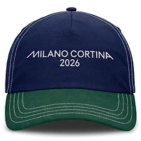 Men's Fanatics Navy/Dark Green Milano Cortina 2026 Winter Olympics Friction Adjustable Hat