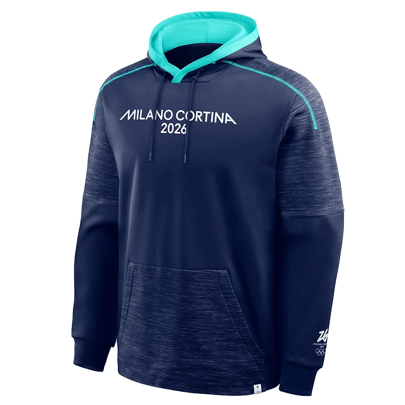 Men's Fanatics Navy Milano Cortina 2026 Winter Olympics Agility Defender Pullover Hoodie