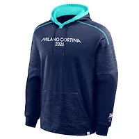 Sweat à capuche Fanatics Navy Milano Cortina 2026 Winter Olympics Agility Defender pour homme