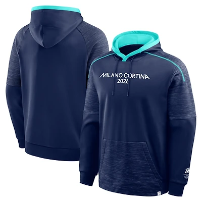 Men's Fanatics Navy Milano Cortina 2026 Winter Olympics Agility Defender Pullover Hoodie