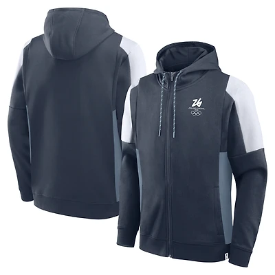 Sweat à capuche zippé Fanatics Navy Milano Cortina 2026 pour homme