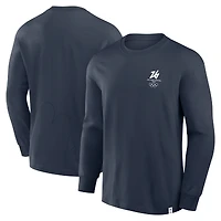 T-shirt à manches longues Fanatics Navy Milano Cortina 2026 pour homme
