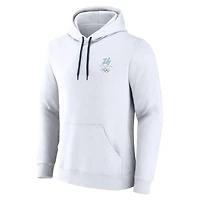 Men's Fanatics White Milano Cortina 2026 Winter Olympics Fleece Pullover Hoodie