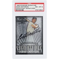 Eddie Mathews Milwaukee Braves Autographed 1998 Donruss Signature Series #NNO #1257/2000 PSA Authenticated 8 Card