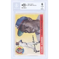 Hank Aaron Milwaukee Braves 1955 Topps #47 BCCG Authenticated 6 Card