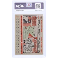 Hank Aaron Milwaukee Braves 1956 Topps Gray Back #31 PSA Authenticated 4 Card