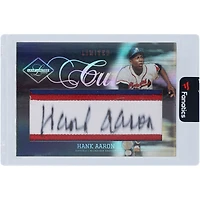 Hank Aaron Milwaukee Braves Autographed 2005 Leaf Limited Limited Cuts #LC-2 #11/44 Card