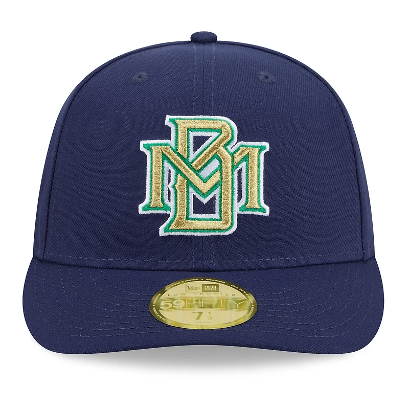 Men's New Era Navy Milwaukee Braves 2026 Baseball Hall of Fame 59FIFTY Low Profile Fitted Hat