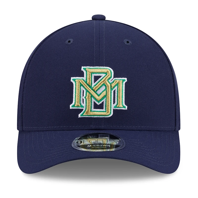 Casquette ajustable New Era M-Crown pour homme, bleu marine, Milwaukee Braves, édition 2026, Temple de la renommée du baseball