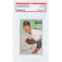 Warren Spahn Boston Braves 1952 Bowman #156 PSA Authenticated 4 Card