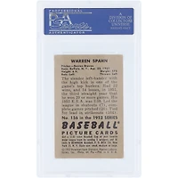 Warren Spahn Boston Braves 1952 Bowman #156 PSA Authenticated 4 Card