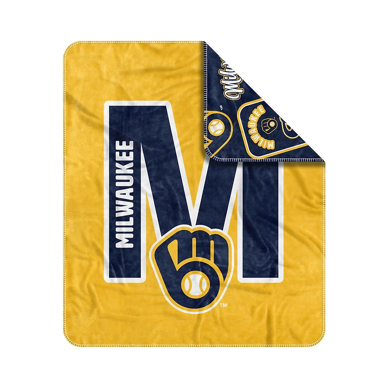 Couverture Dream Weave 50" x 60" des Brewers de Milwaukee