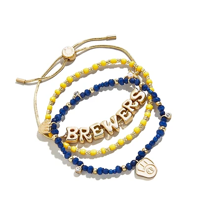 Ensemble de 3 bracelets BaubleBar Milwaukee Brewers