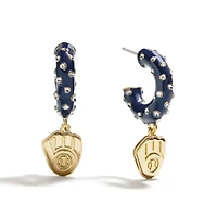 BaubleBar  Milwaukee Brewers Enamel Hoop Earrings