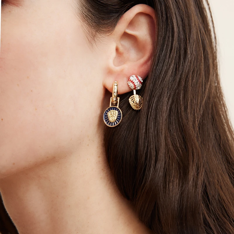 BaubleBar Milwaukee Brewers Hoop Earring Set