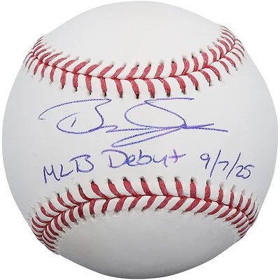 Brandon Sproat Milwaukee Brewers Autographed Baseball with "MLB Debut 9/7/25" Inscription